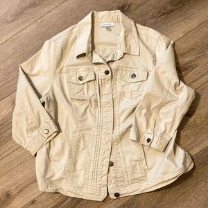 Khaki 3/4 sleeve jacket